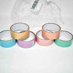 MAGICLULU Pearl Sticky Ball Tape Set – 6 Rolls Colored Adhesive Tape for STRESS